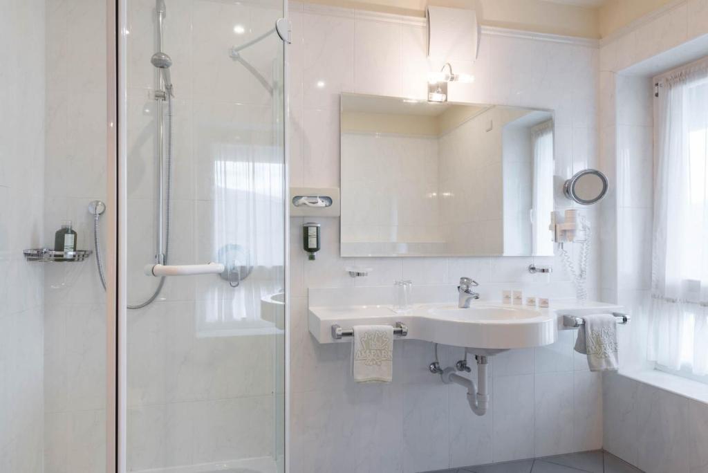 Koupelna v ubytování Boutique Hotel Am Park