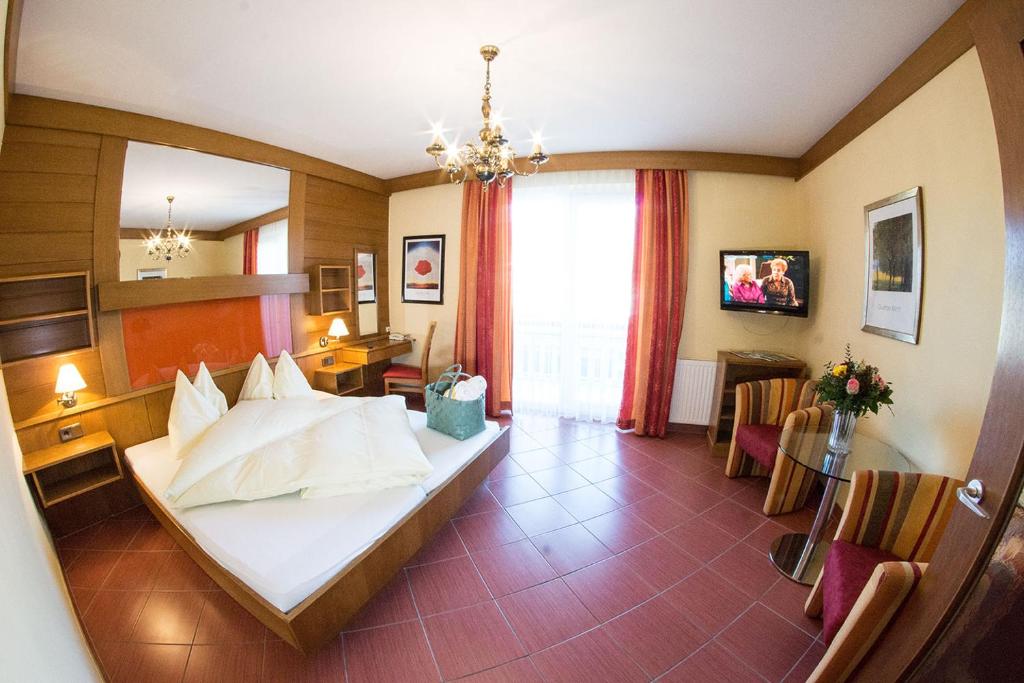 TV a/nebo společenská místnost v ubytování Seehotel Steiner