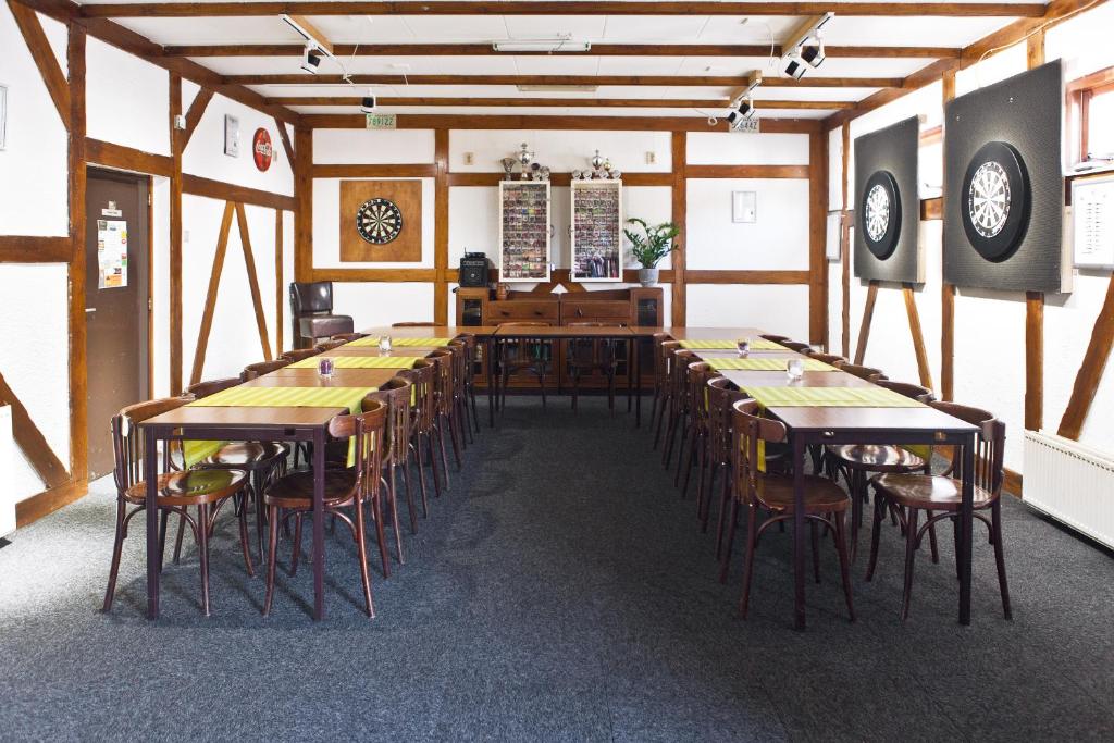 a large room with tables and chairs in it at HCR De Tukker in Westdorpe