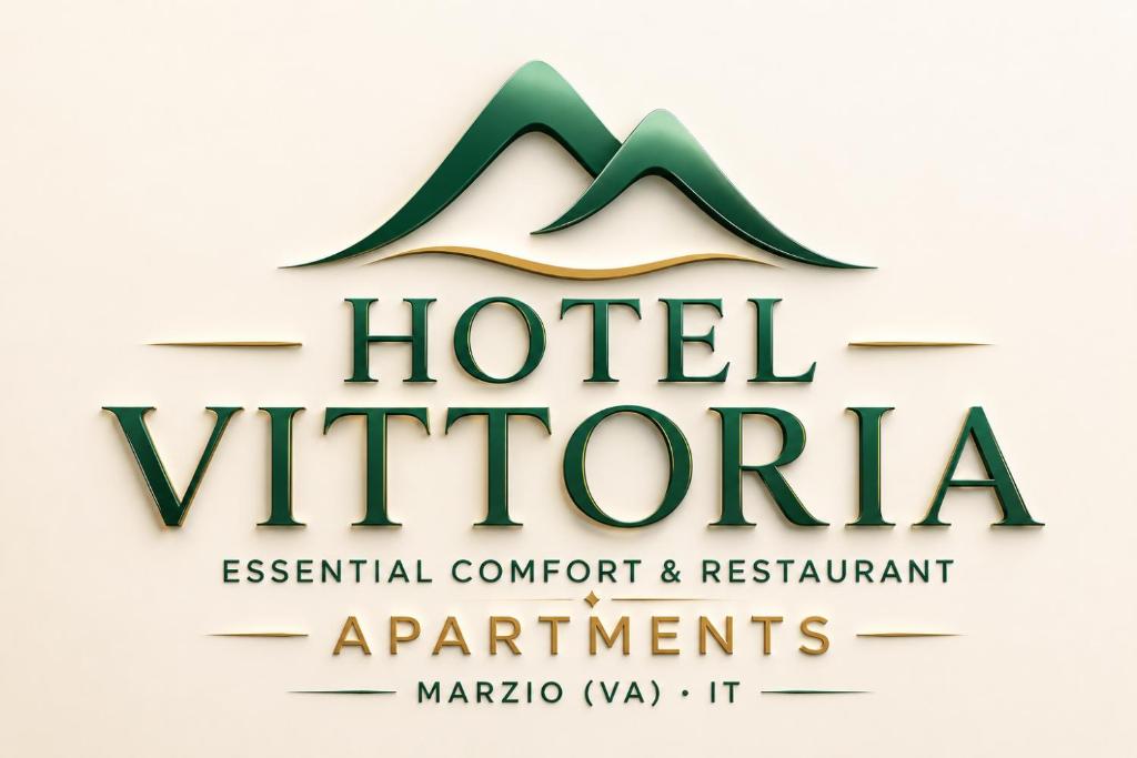 a logo for a hotel vietnam essential comfort and restaurant at Vittoria 1920 - hotel restaurant apartaments in Marzio