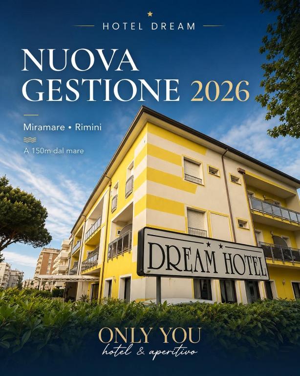 a poster for a hotel in nueva costanza at Hotel Dream in Rimini