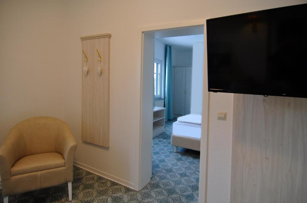 Koupelna v ubytování Hotel Haus Mönchgut