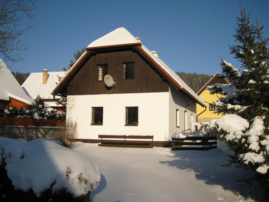 겨울의 Lipno Family Cottage