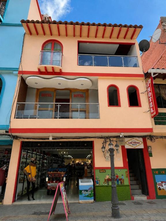 a store front of a building at Hotel Las Vegas in Guatapé