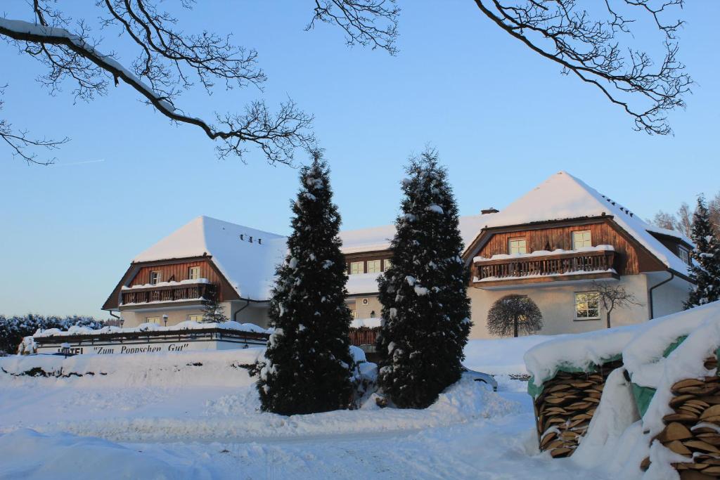 Hotel Zum Poppschen Gut v zimě