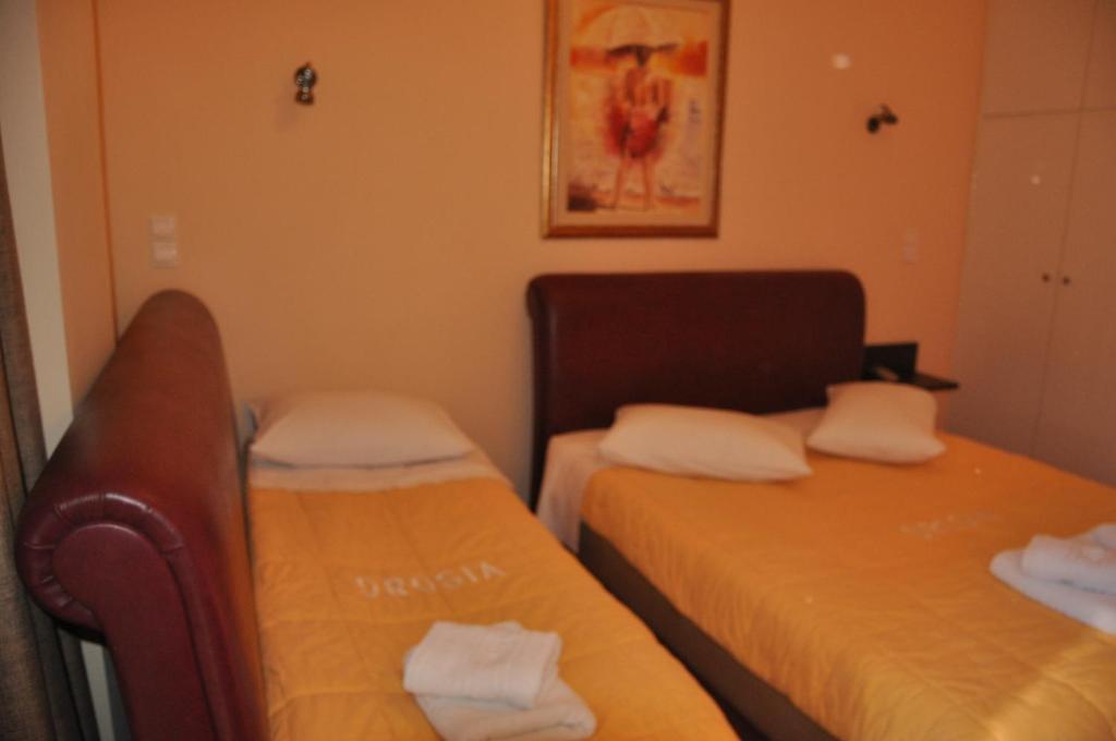 Voodi või voodid majutusasutuse Hotel Drosia toas