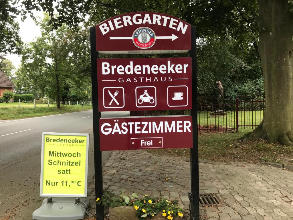 Certifikát, hodnocení, plakát nebo jiný dokument vystavený v ubytování Bredeneeker Gasthaus