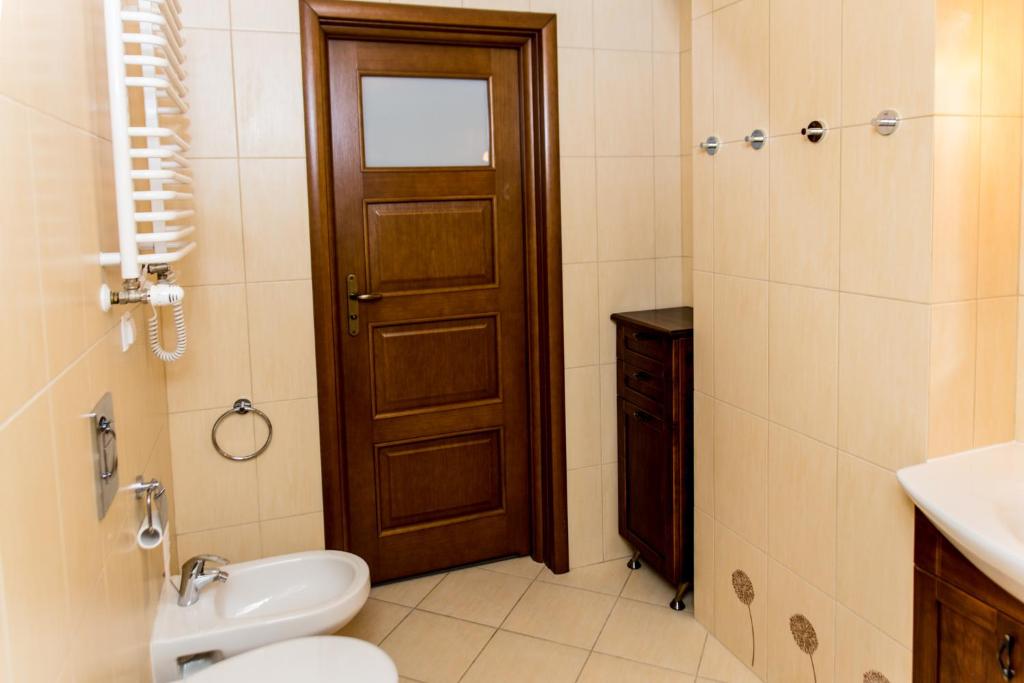 Koupelna v ubytování Zacisza Tetmajera