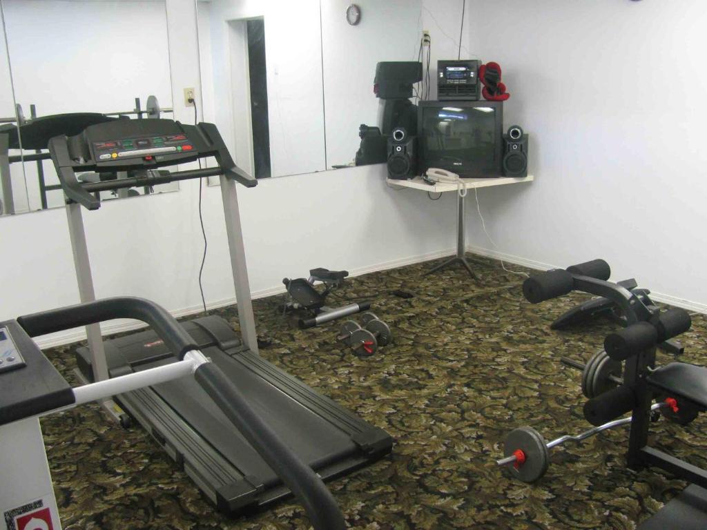 Fitness centrum a/nebo fitness zařízení v ubytování MOOSEJAW INN