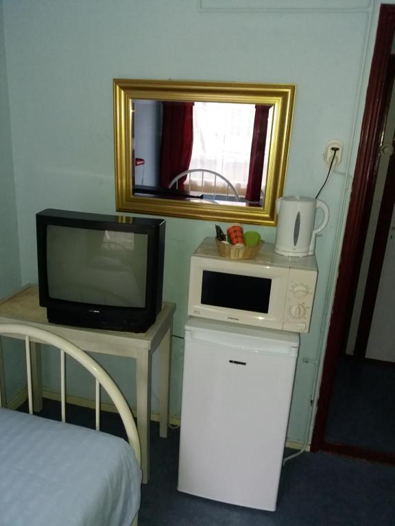 TV a/nebo společenská místnost v ubytování Hostel Pension Tivoli