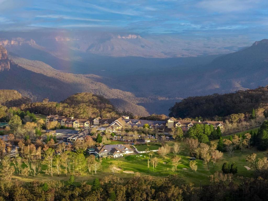 an aerial view of a house in the mountains at Fairmont Resort Blue Mountains MGallery Collection in Leura