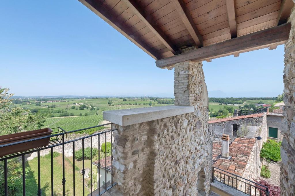 a view from the balcony of a villa at Casa Dolca Casa La Torre in Pozzolengo
