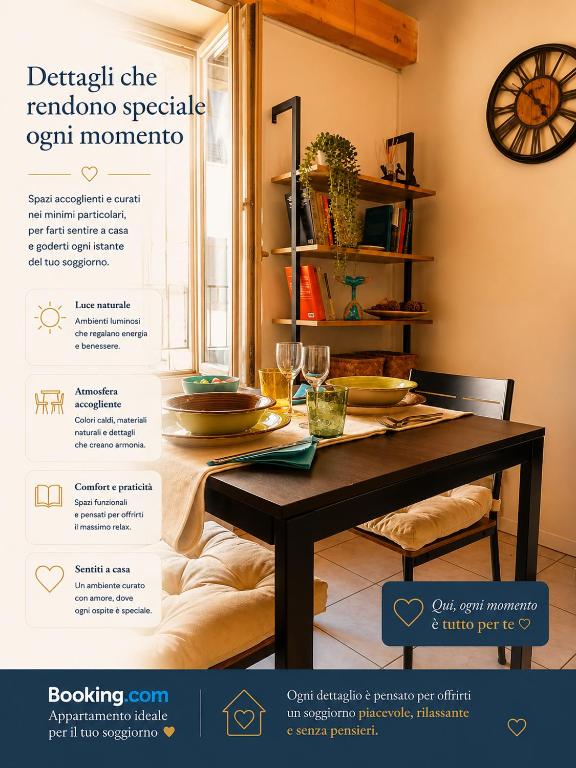 a flyer for a restaurant with a dining room table at Casa Giorgia Collio Suite in Cormòns