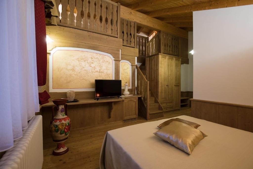 TV a/nebo společenská místnost v ubytování B&B Al Cedro