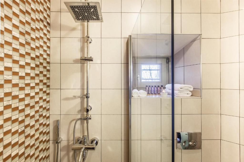 Koupelna v ubytování Olga Hotel Mouresi