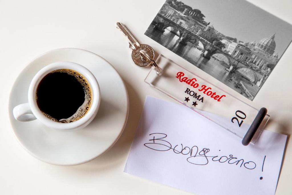 Certifikát, hodnocení, plakát nebo jiný dokument vystavený v ubytování Radio Hotel