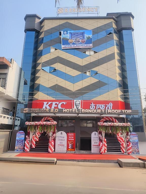 a building with a sign on the front of it at SS Residency in Gorakhpur