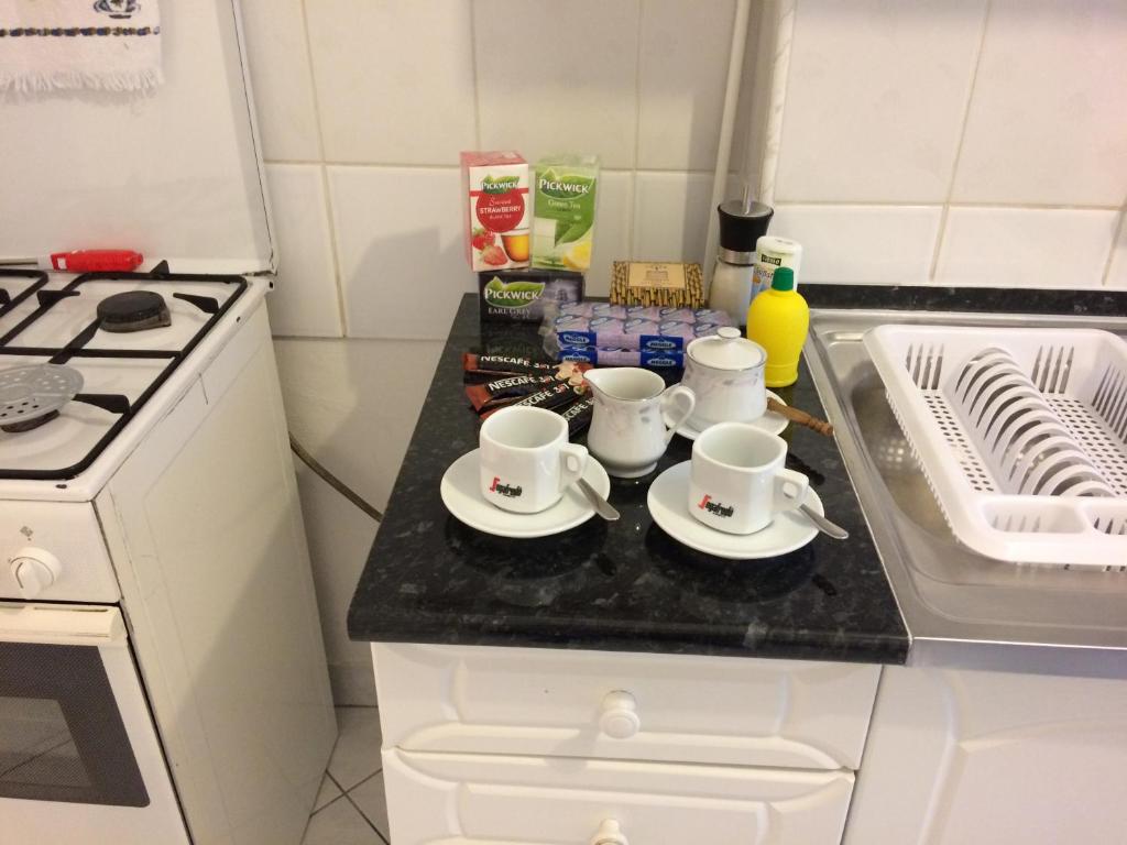 Kuchyňa alebo kuchynka v ubytovaní Írisz Apartman Budapest