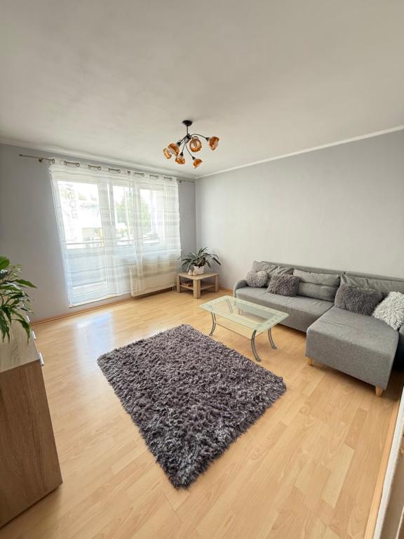 a living room with a couch and a rug at Daniel Apartment in Reda