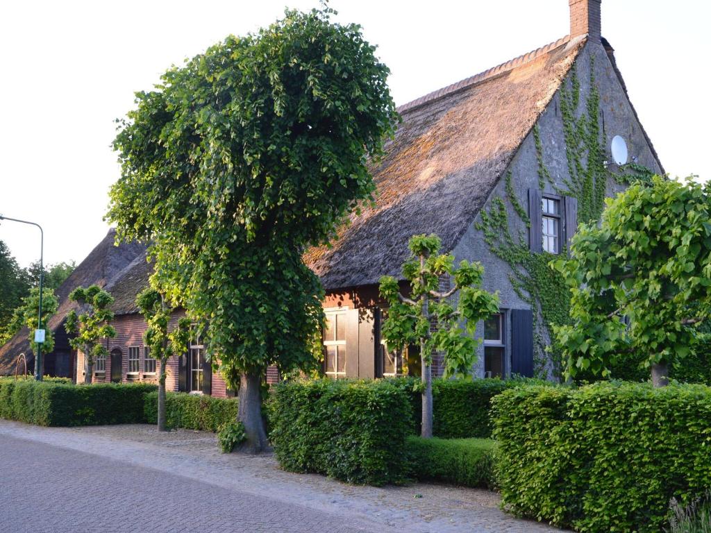 a house with a tree in front of it at Alphen Retreat with Sauna in Alphen