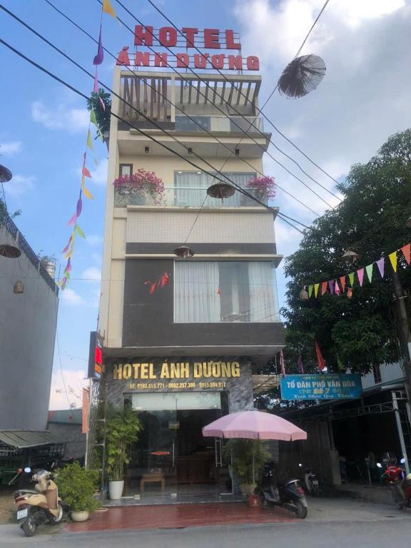 a hotelanimal armung building with a sign on it at Anh Duong in Lục Yên