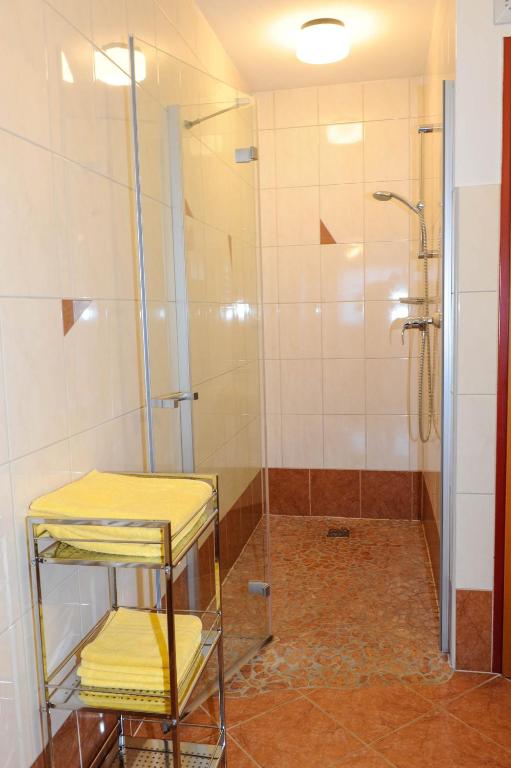 Koupelna v ubytování Hotel Posauner