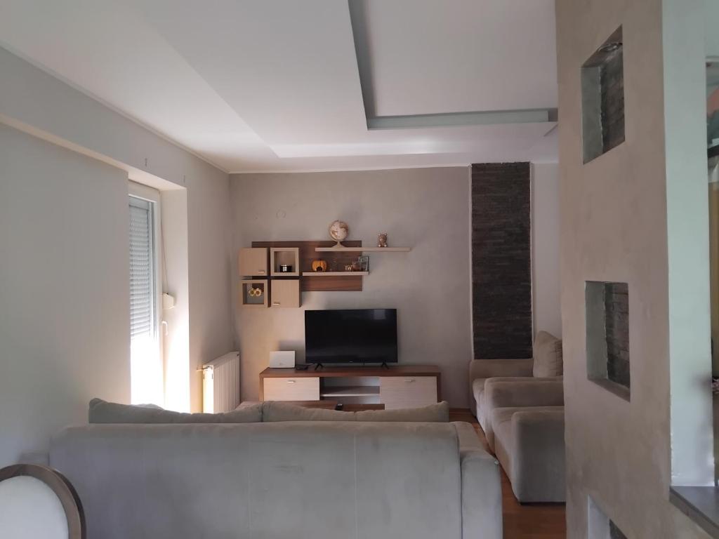 a living room with a couch and a tv at Zvezdica in Užice