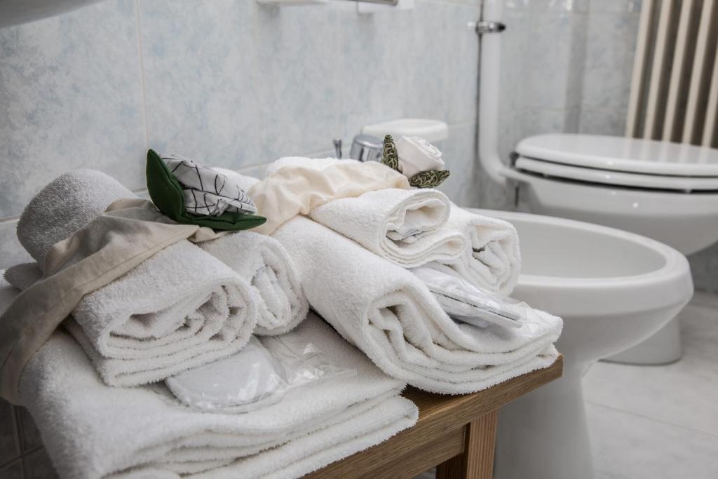 Koupelna v ubytování Hotel Lauro