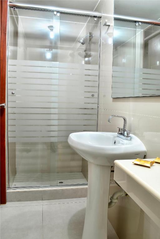 Koupelna v ubytování Hotel Esperanza