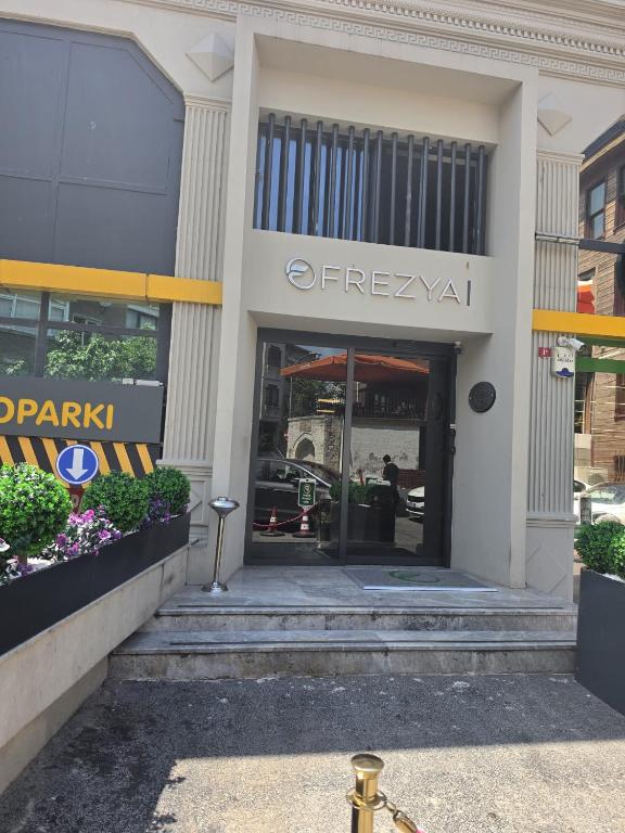 a store front with the entrance to a store at Frezya Family Hotel in Istanbul