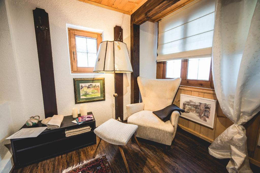 Posezení v ubytování Schneggnheisl - Appartement