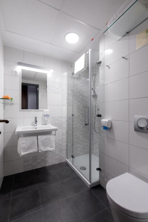 Koupelna v ubytování Hotel Florjančkov Hram