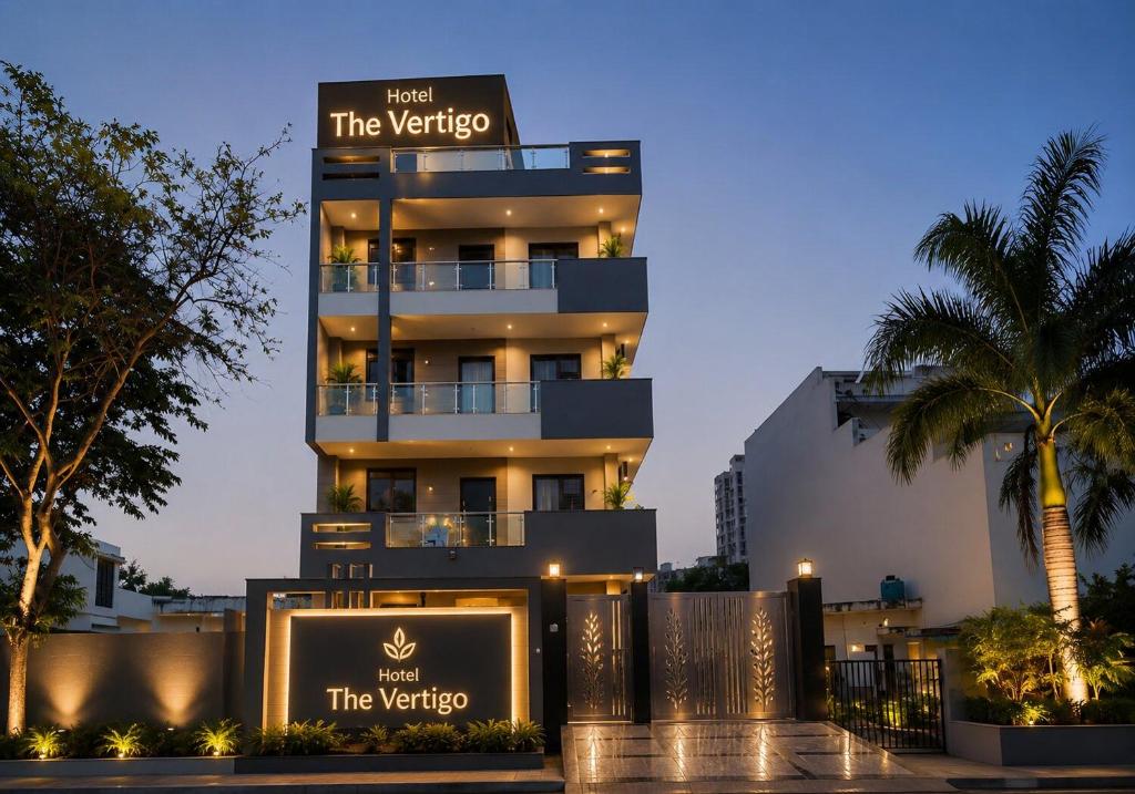 a building with a sign that reads the vvisor at Hotel The Vertigo in Noida