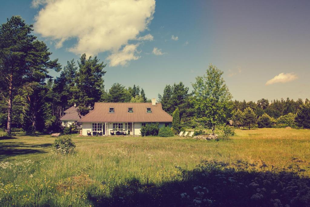 a house in the middle of a field at Adami Country Guesthouse in Vainupea