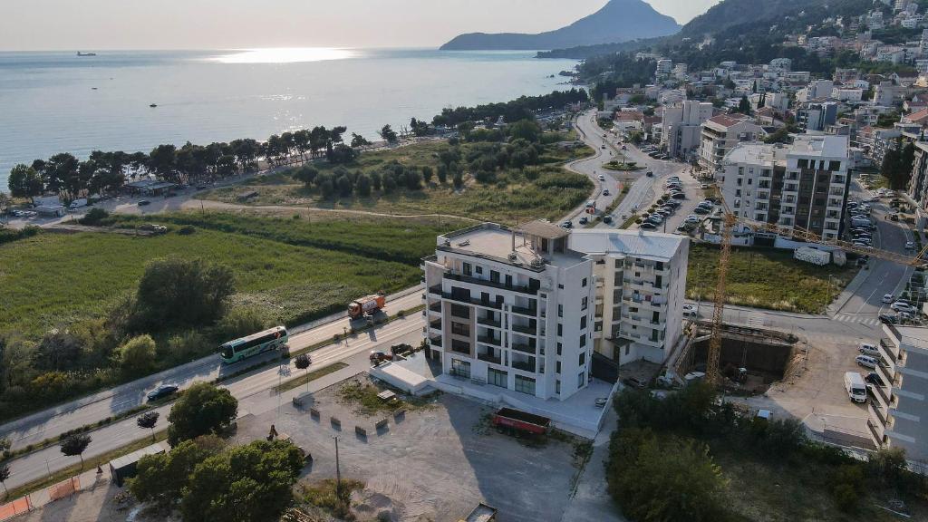 an aerial view of a city with a building at B1 first line apartments in Šušanj