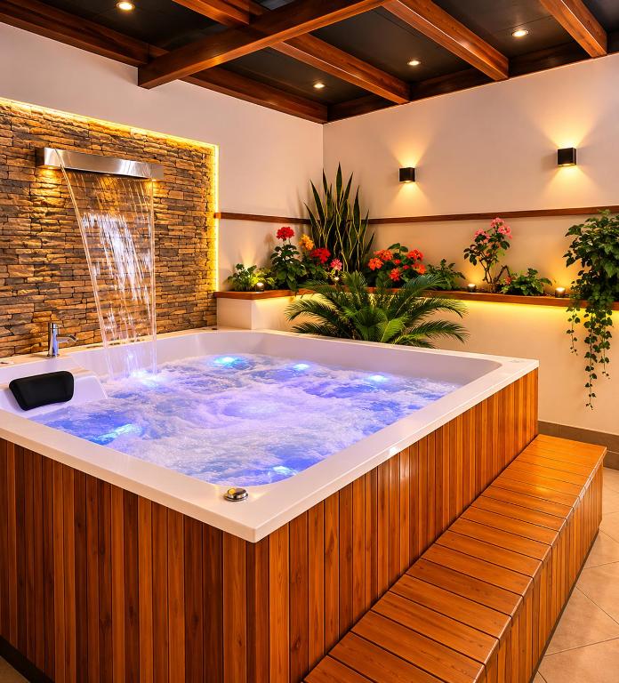 a large jacuzzi tub in a room at Hotel Boutique Cenit in Villa de Leyva