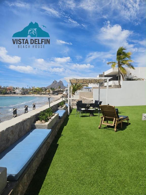 a view of the beach from a villa delfin beach house at Vista Delfin Beach House in San Carlos