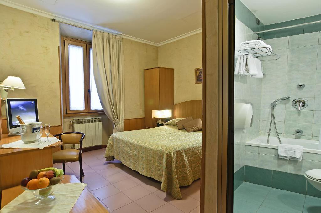 Koupelna v ubytování Hotel Museum