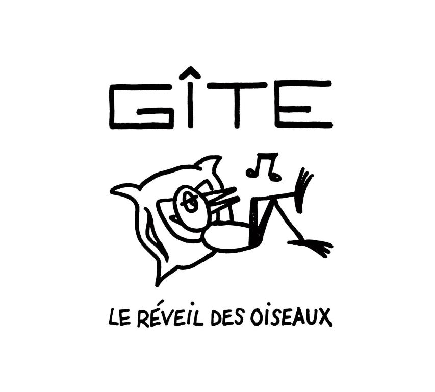 a drawing of a fish with the inscription bite le reynell des olez at Le réveil des oiseaux in Taillet