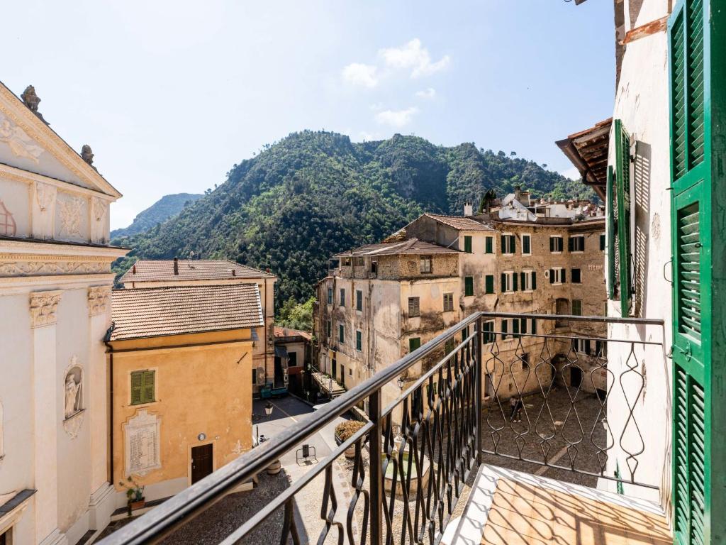 a view of a city from a balcony at Apartment Nella Piazza by Interhome in Airole