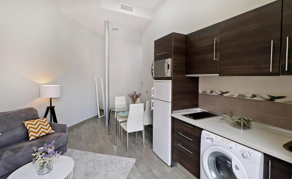 Kuchyňa alebo kuchynka v ubytovaní Apartamentos Calle Larios