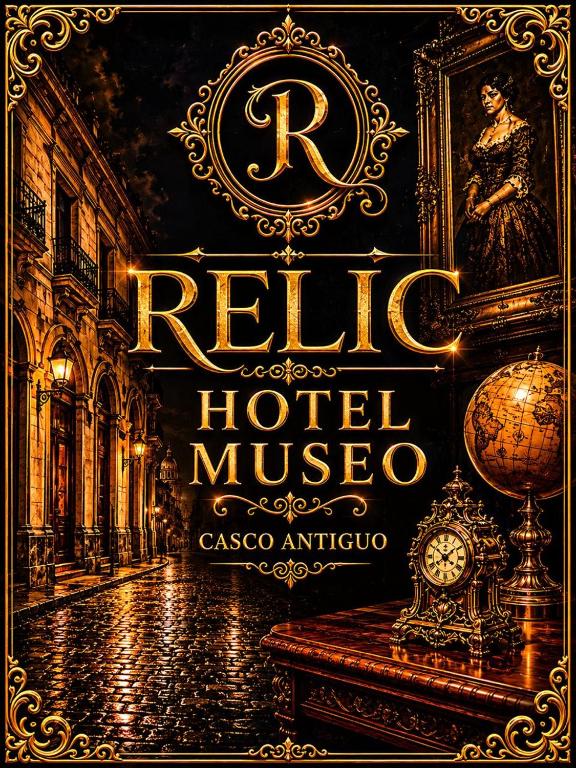 a book cover of a hotel mosele with a sign at Hostel Museo Relic in Panama City