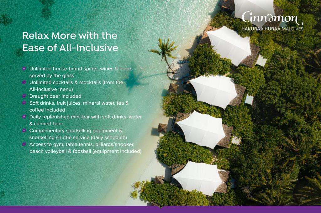 Cinnamon Hakuraa Huraa Maldives - All Inclusive - Adults Only - Complimentary Domestic Flight Return for 2 pax on 7 nights or more stays valid to 31 Oct 2027 - View 3