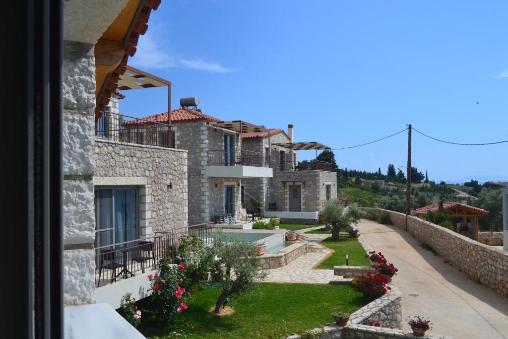 a view of the house from the balcony at Elements Villas in Paleros
