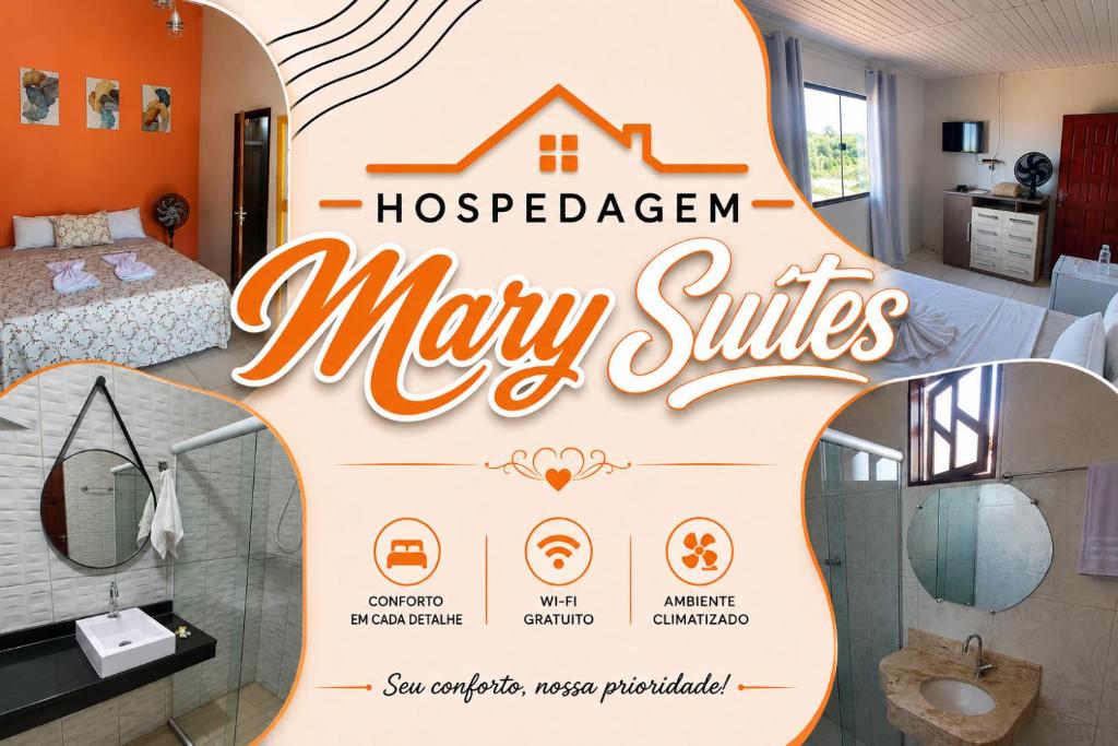 a sign for a houston honeykeeperury suites bedroom at Mary Suítes in Lençóis
