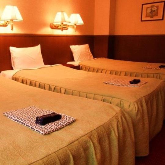 Postel nebo postele na pokoji v ubytování Gora Hotel Paipuno Kemuri Plus