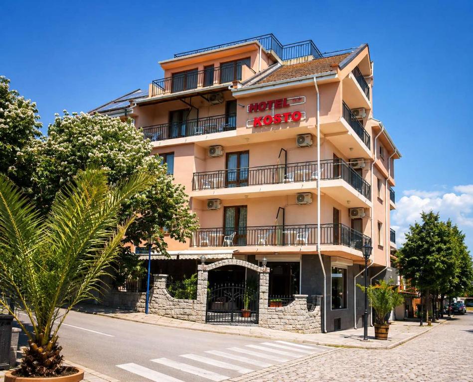 a building on the side of a street at Family Hotel Kosko in Chernomorets
