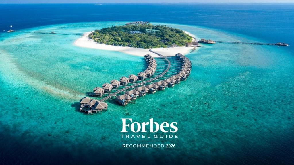 an island with a resort in the water at JA Manafaru, The Real Maldives - Complimentary Seaplane for 7 nights and more - Stay Period 01 May 2026 to 23 Dec 2026 in Hoarafushi