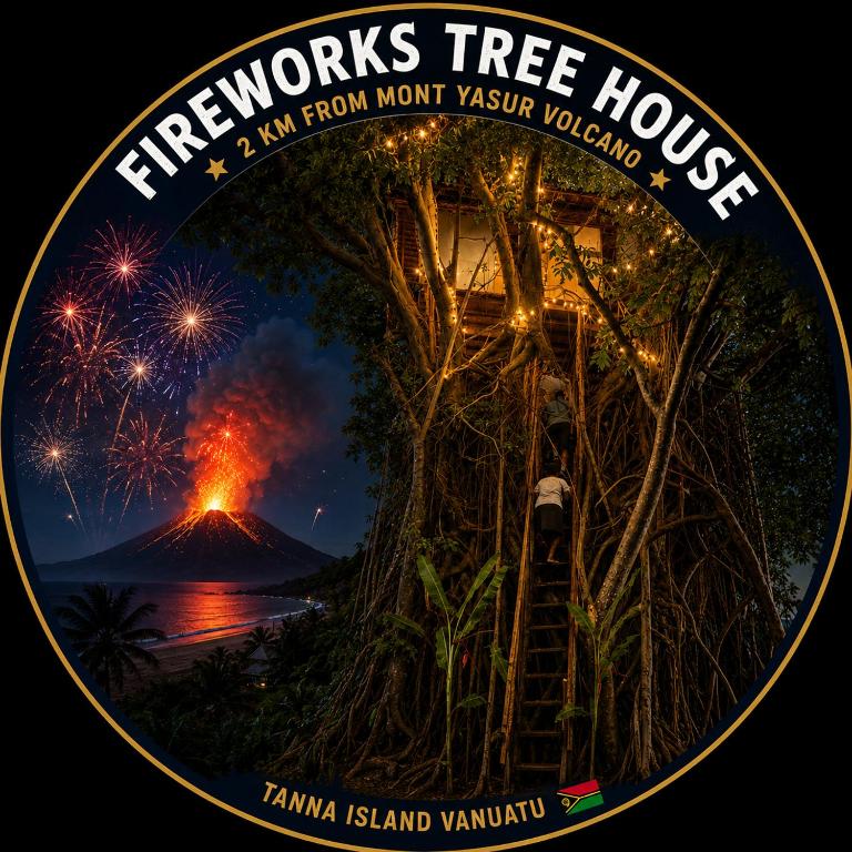 a fireworks tree house a cd from north north vietnam at Fireworks Tree House in White Sands