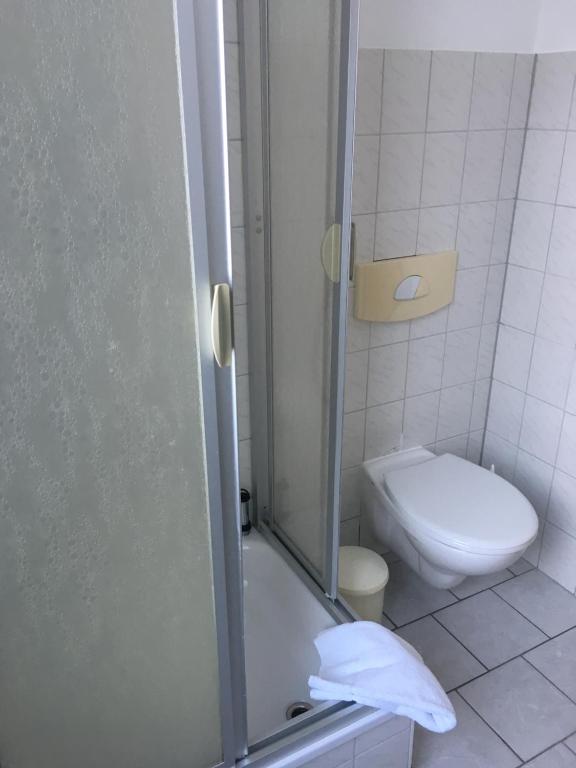 Koupelna v ubytování Hopfengrund
